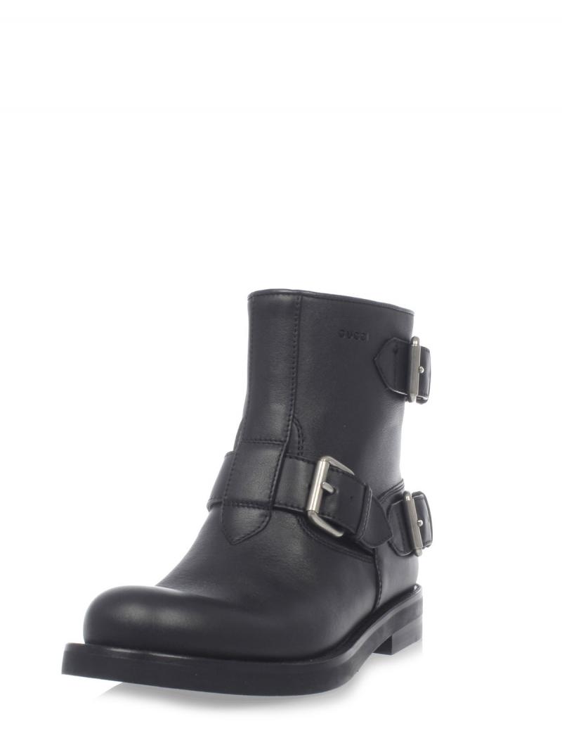 GUCCI Hammered Leather MIRO'SOFT Ankle Boots