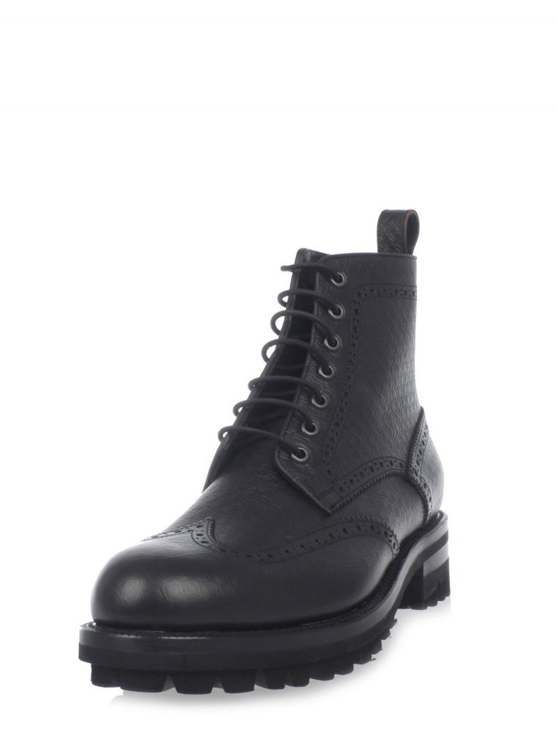 DSQUARED2 TURKISH BIKER Embossed leather Laced Up Ankle
