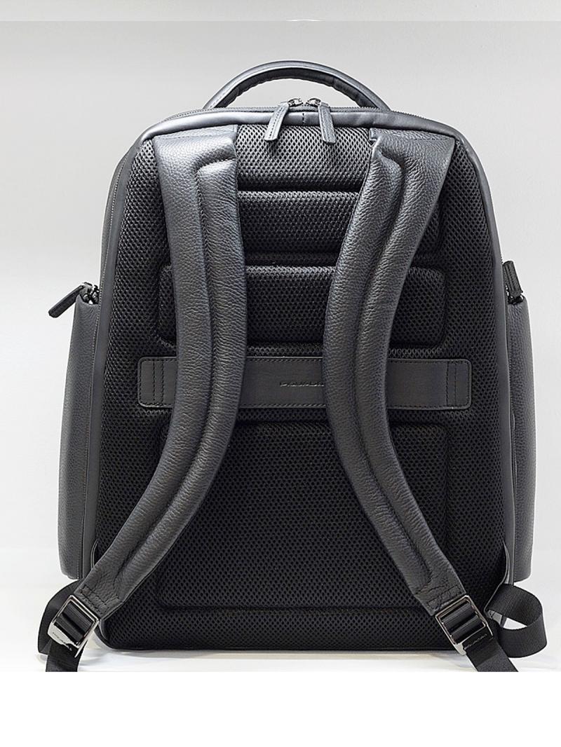 PIQUADRO Computer backpack with iPad Air / Pro 9.7 compartment, umbrella and bottle pockets Blue Square