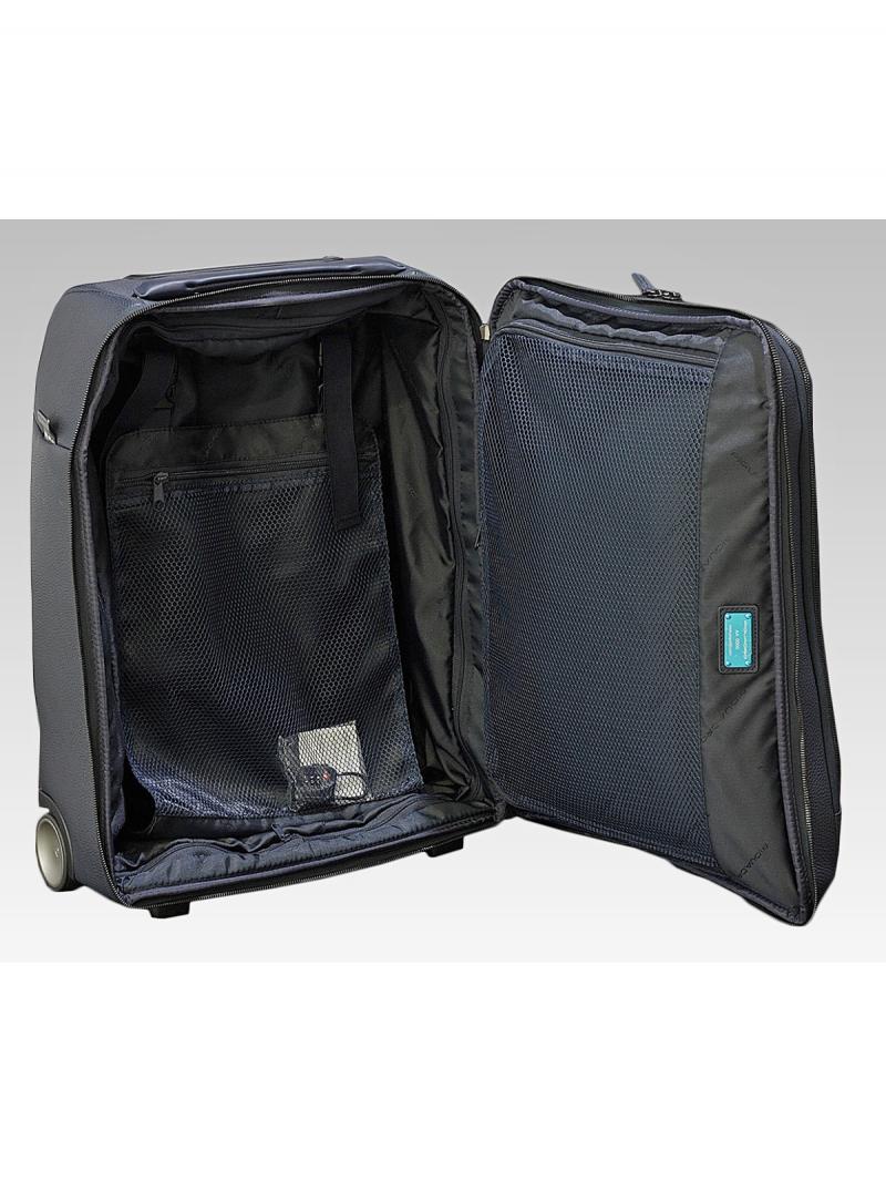 PIQUADRO Cabin trolley with double notebook and iPad / iPad Air compartment and garment bag Blue Square