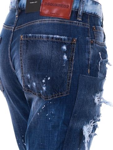 DSQUARED2 Tomboy patchwork distressed jeans