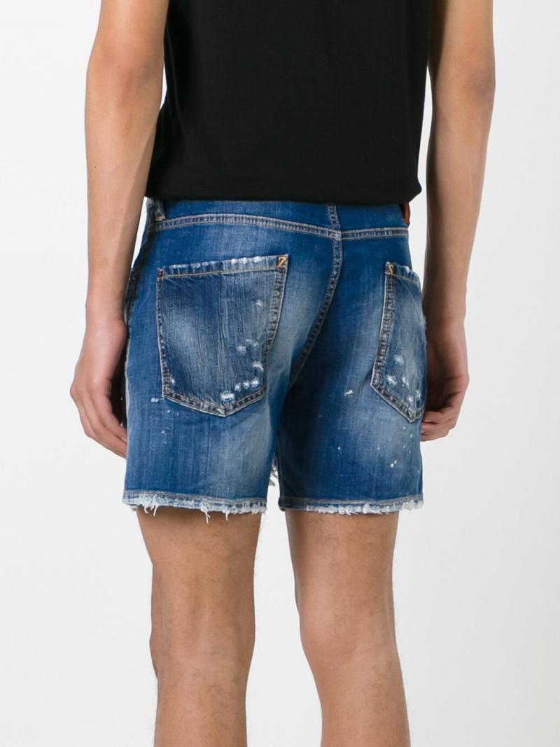 DSQUARED2 distressed wide leg shorts