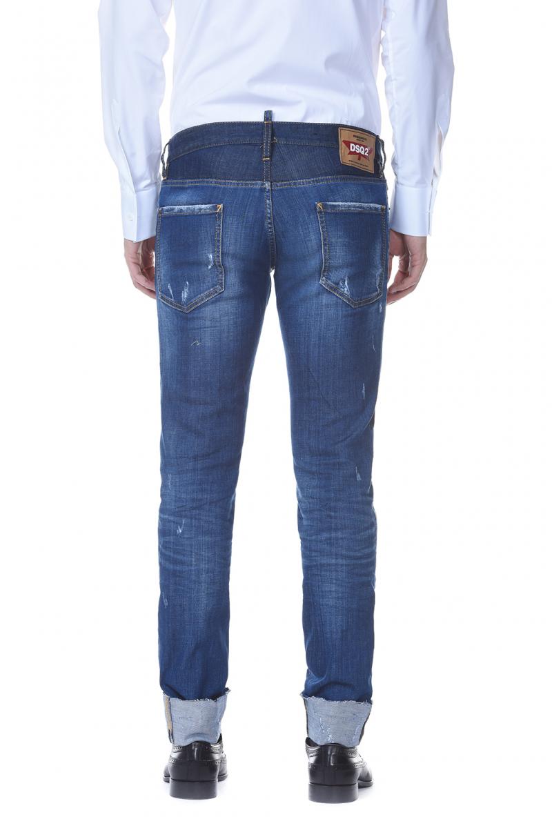 DSQUARED2 DENIM 17.5CM SLIM JEAN COTTON JEANS