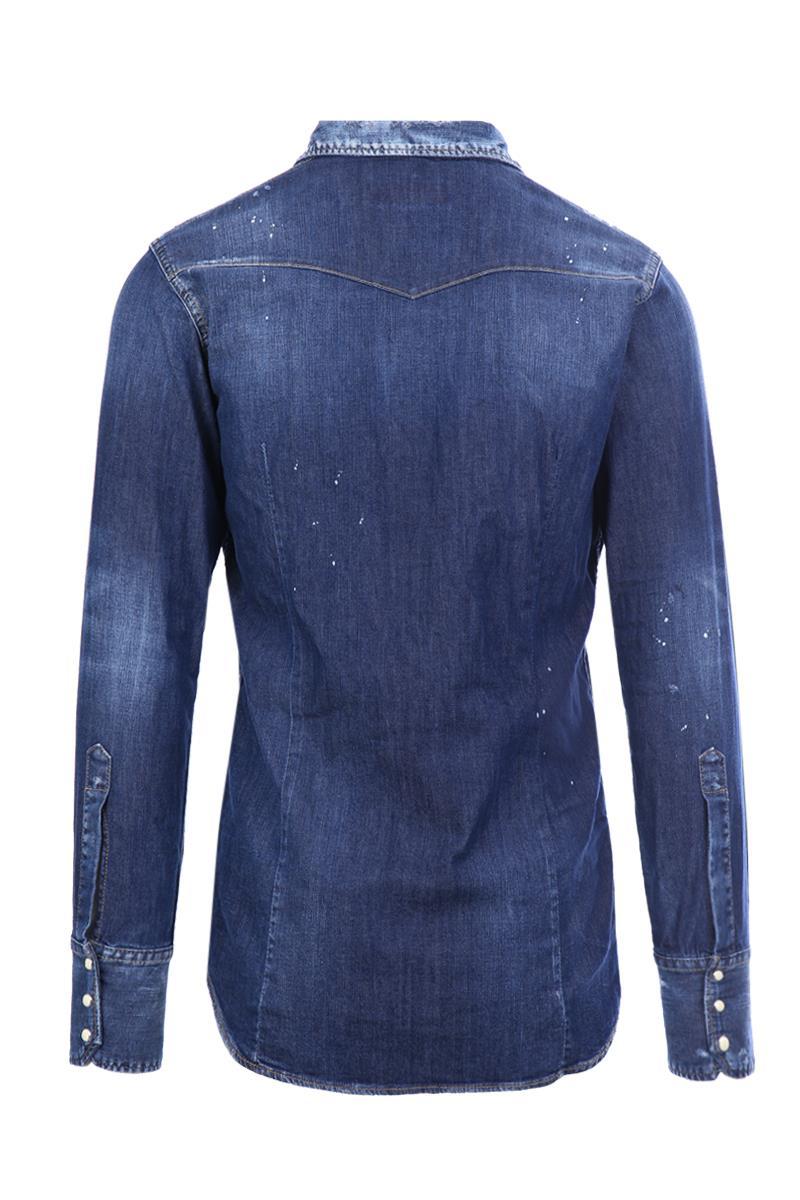 DSQUARED2 washed effect denim shirt