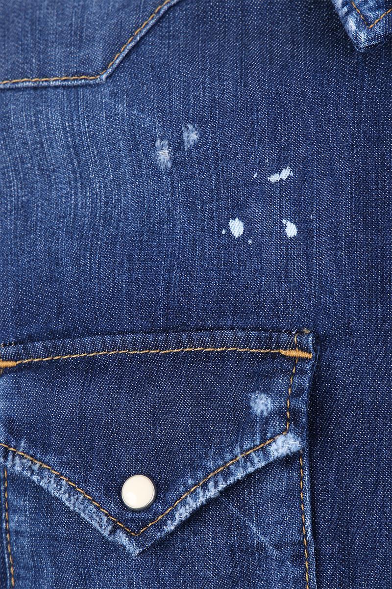 DSQUARED2 washed effect denim shirt