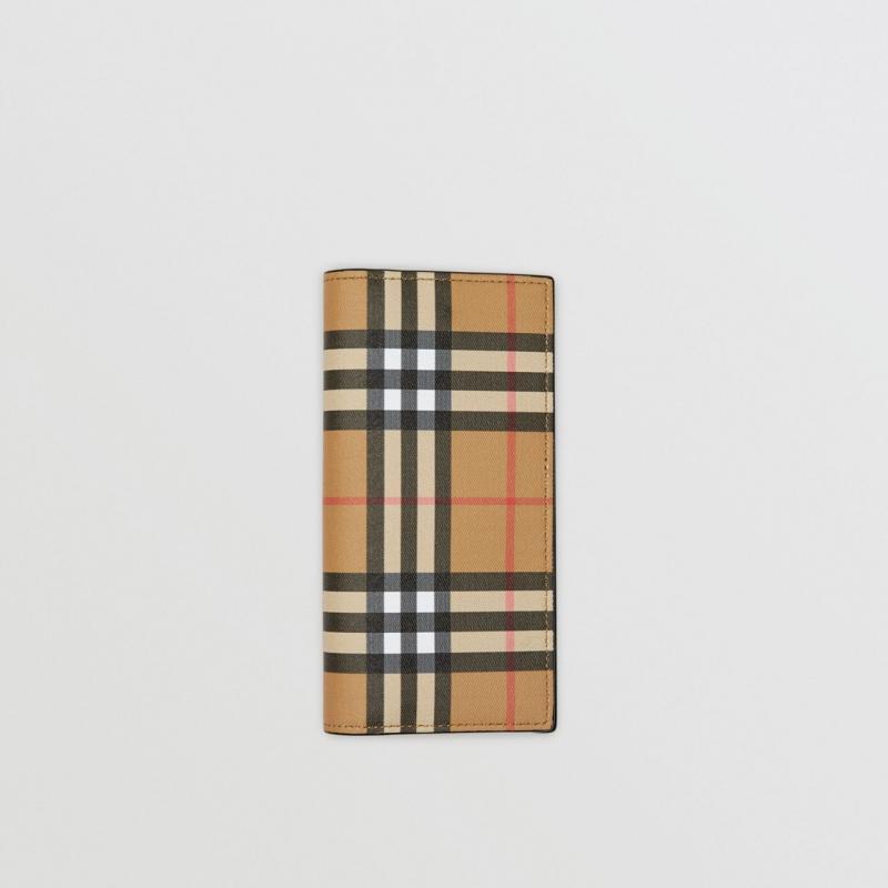 BURBERRY  Vintage Check and Leather Continental Wallet