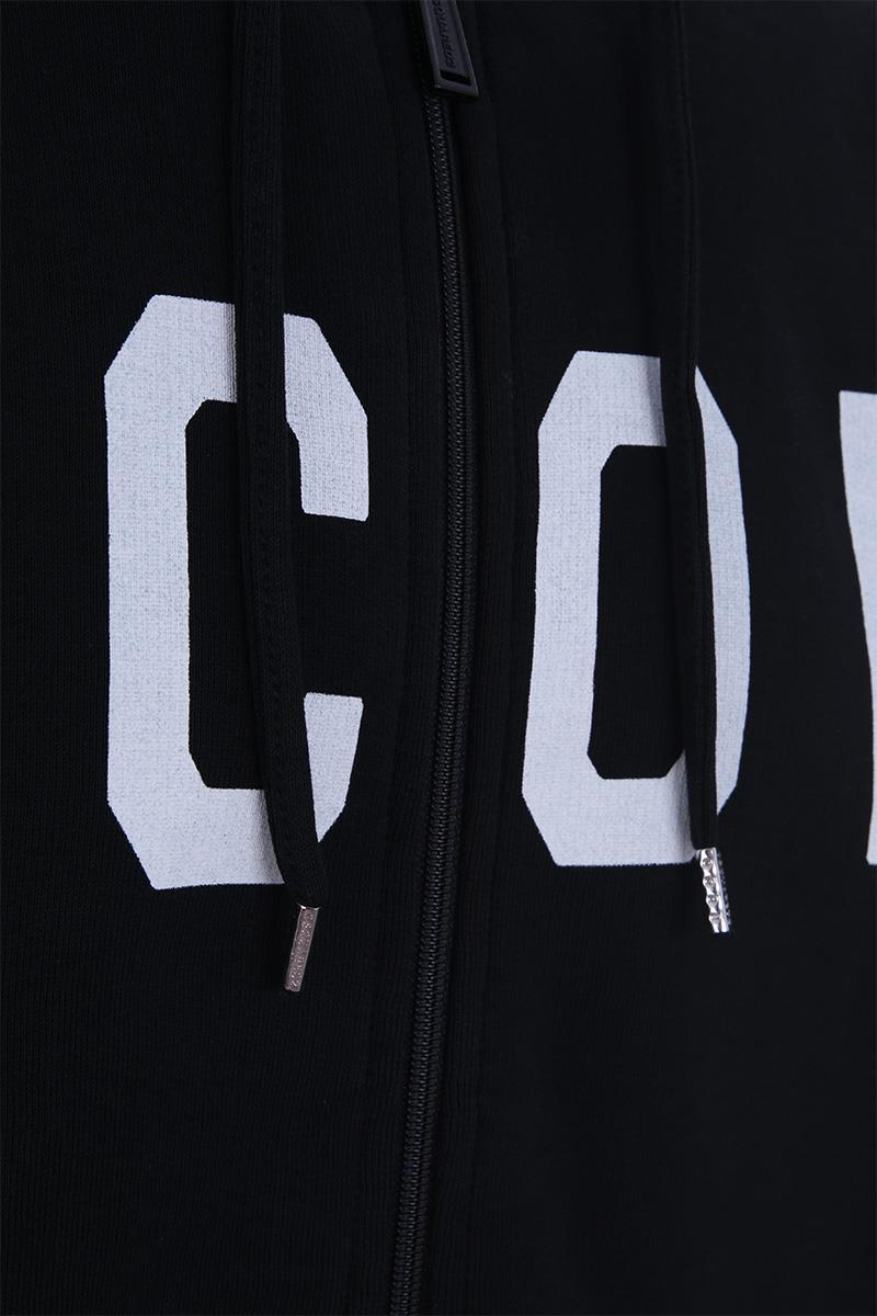 DSQUARED2 cotton full-zip hoodie with Icon print