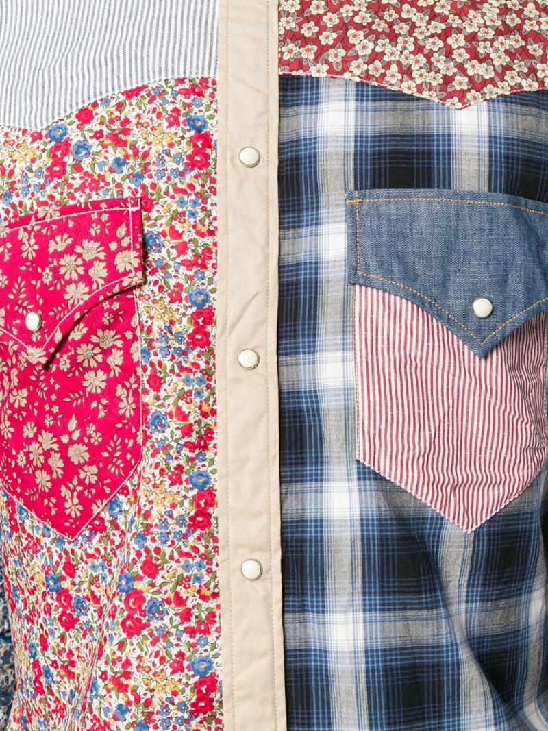 DSQUARED2 patchwork button shirt