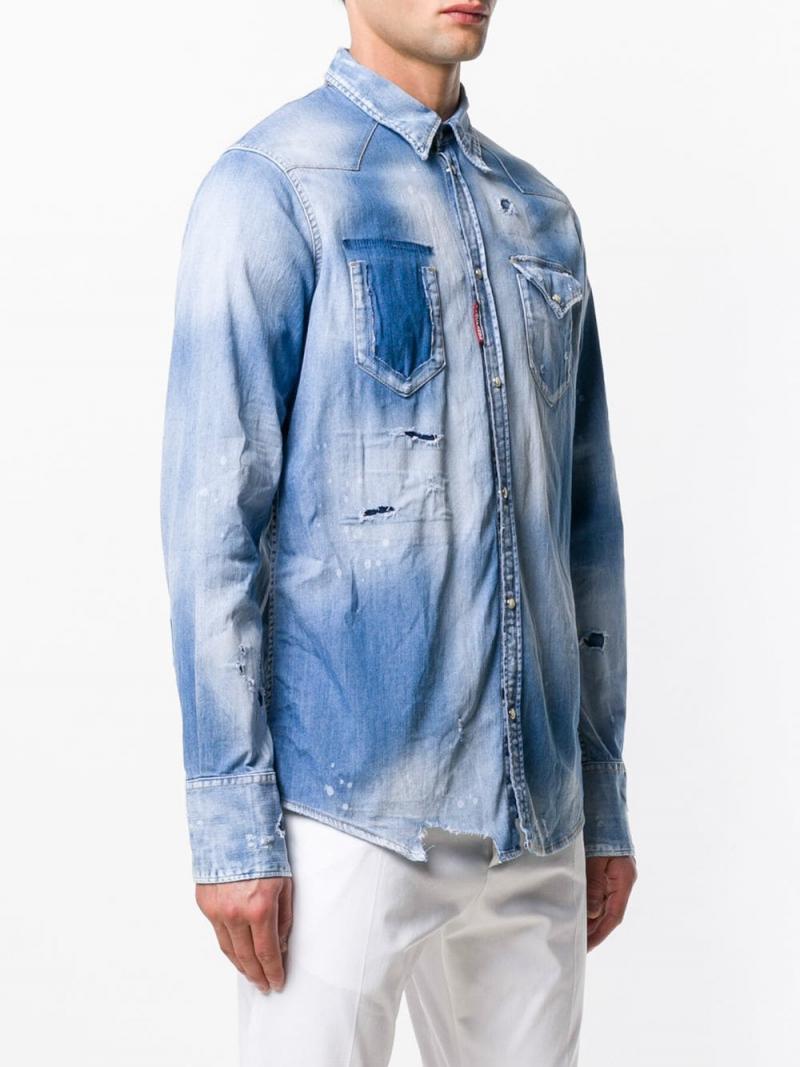 DSQUARED2 distressed denim shirt