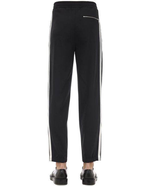 NEIL BARETT JOGGING WOOL BLEND GABARDINE PANTS