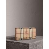 BURBERRY Haymarket Check and Leather Slim Continental Wallet