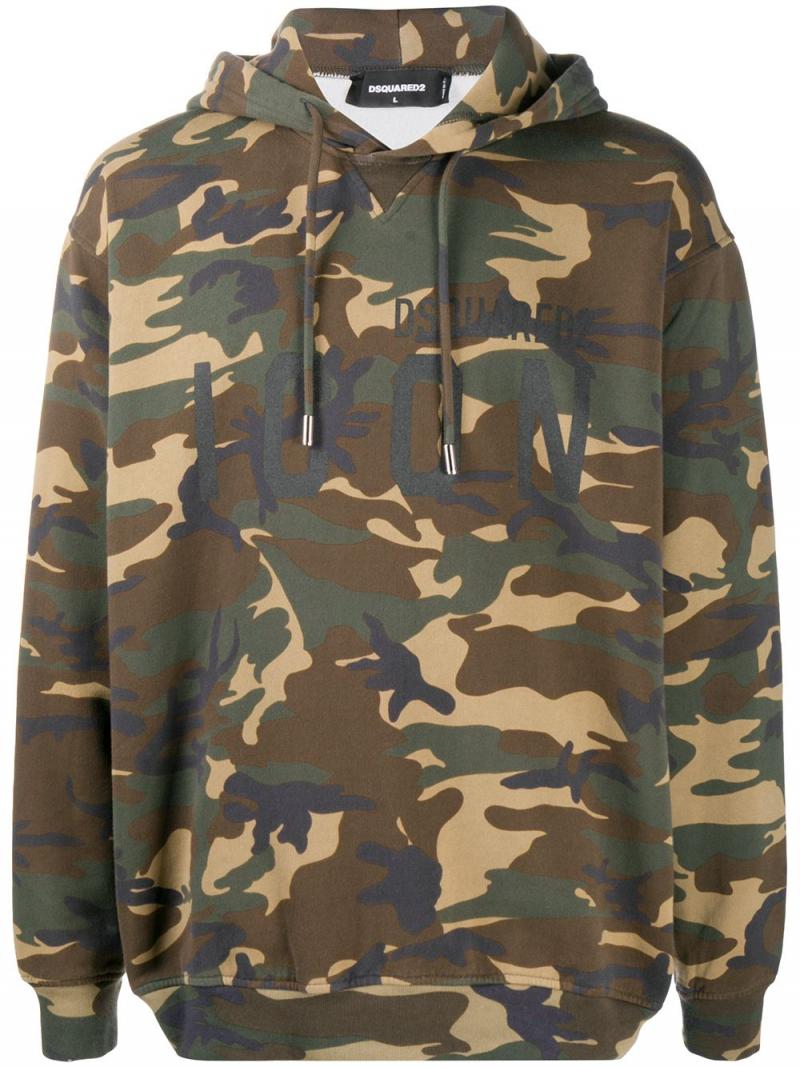 DSQUARED2 Camouflage Icon Hooded Sweatshirt