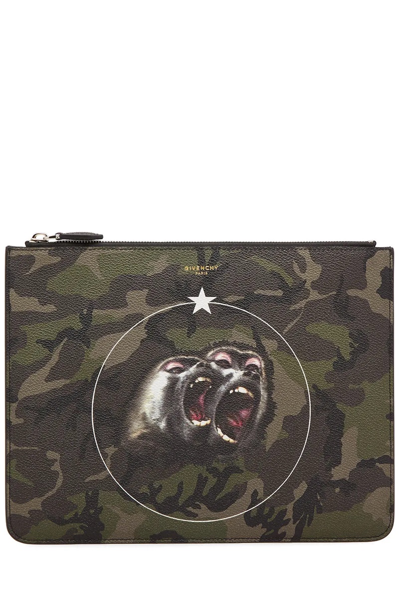 GIVENCHY Monkey brothers zip pouch