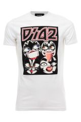 DSQUARED2  T-SHIRT Sexy Slim Fit t-shirt with dsq2 kiss print
